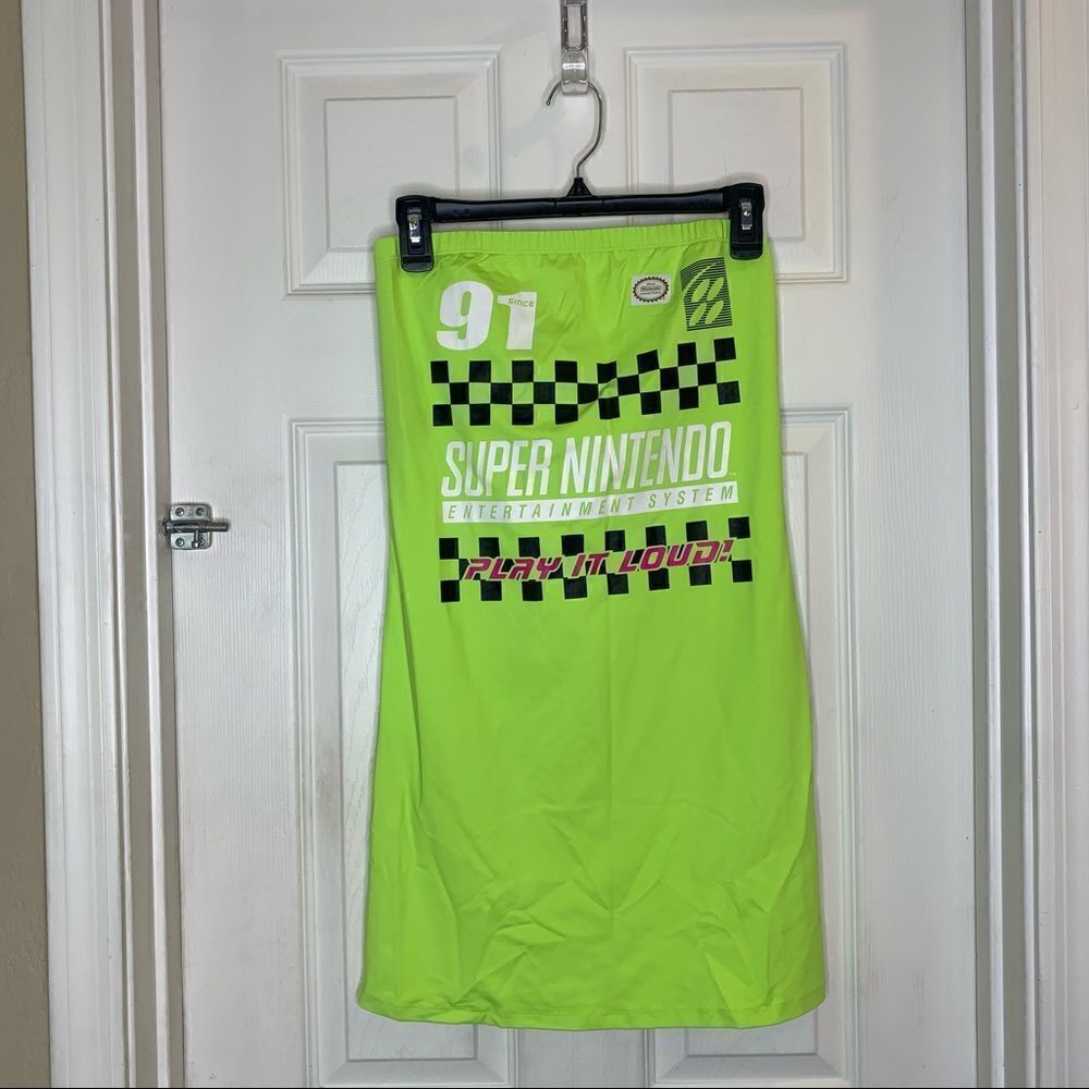 Forever 21 NEON NINTENDO MINI TUBE DRESS Size Large